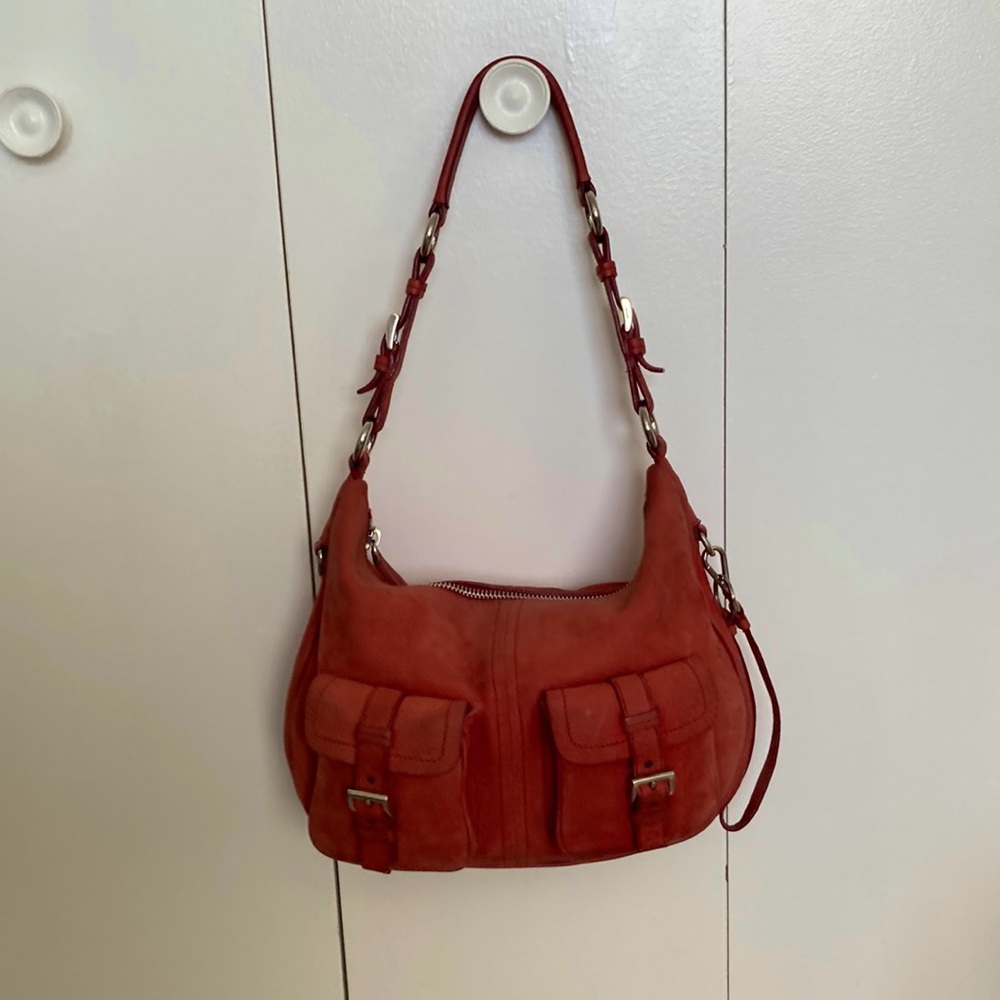 Prada suede handbag. Purchased from Poshmark with their authenticity.